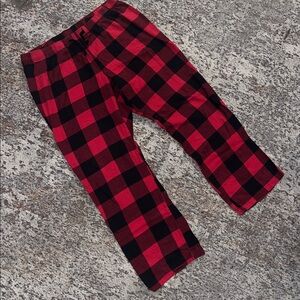 Plaid Red and Black Men's Pants
